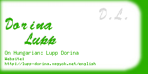 dorina lupp business card